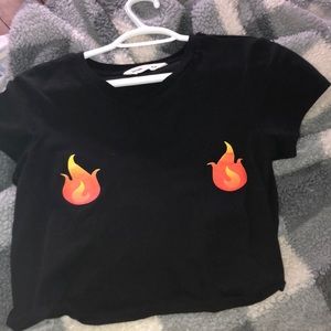 BLACK BLUENOTES CROPPED TOP